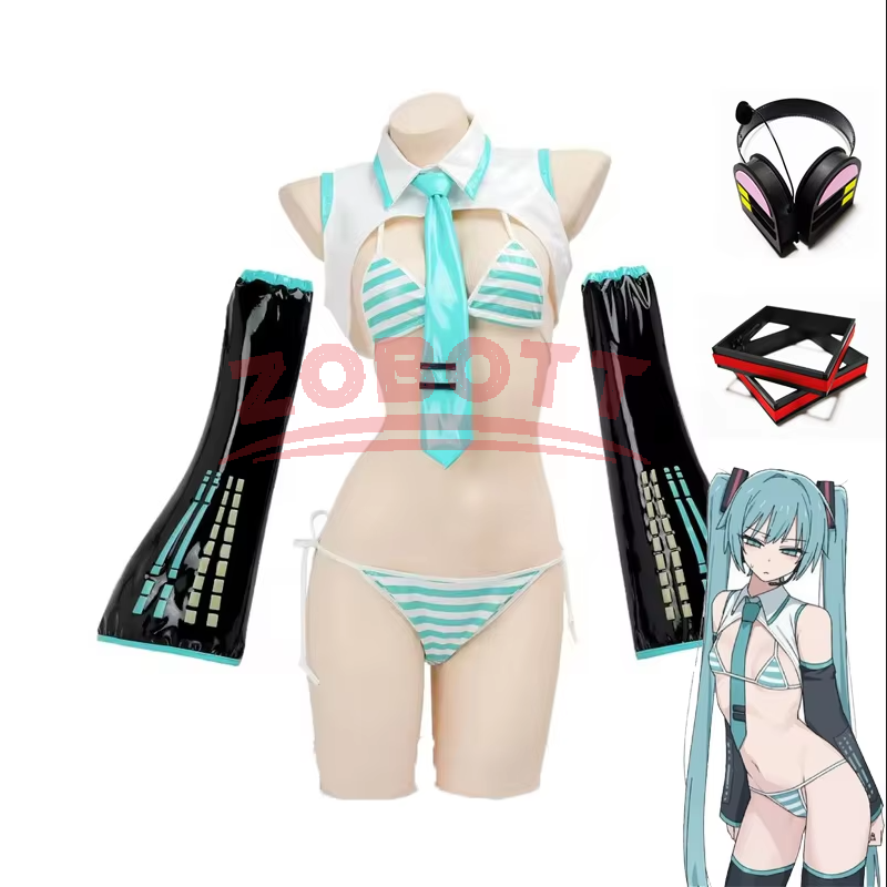 Anime Cosplay Bikini - Anime Game Miku Cosplay Miku Formula