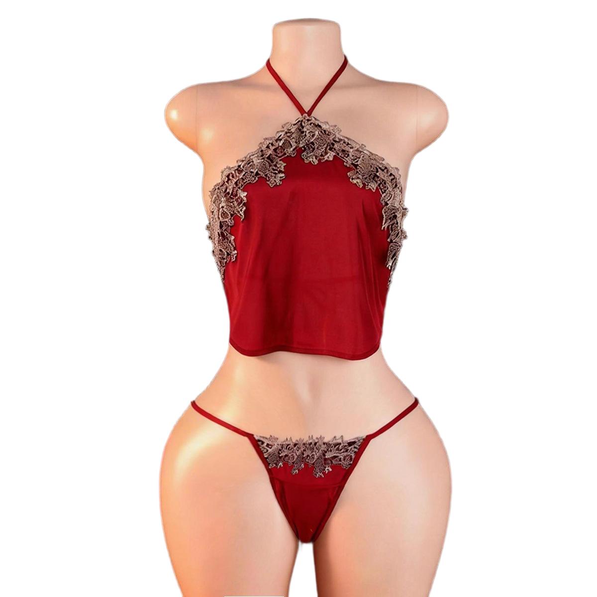 Anime Cosplay Of - Court Red Bellyband with Panty Sling