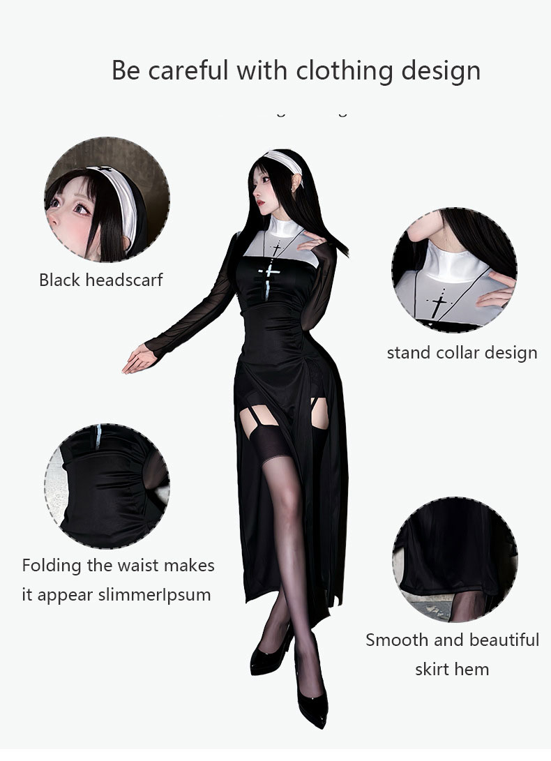 2026 Halloween adult costume c - огляд і ціна Anime Cosplay Nun