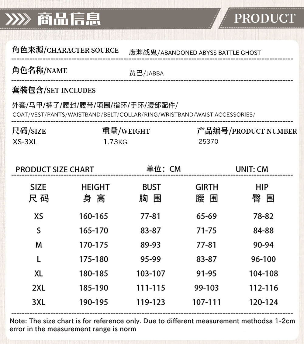 Anime Gachiakuta Jabber Cospla - огляд і ціна Anime Cosplay Plus Size