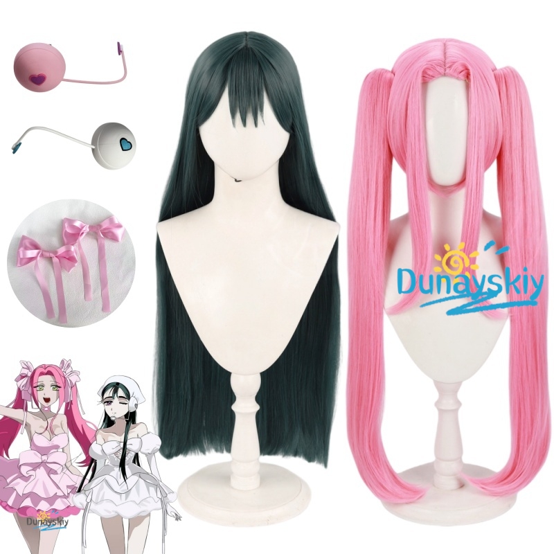 Women's Long Pink/Dark Green C - огляд і ціна Anime Cosplay Long Hair