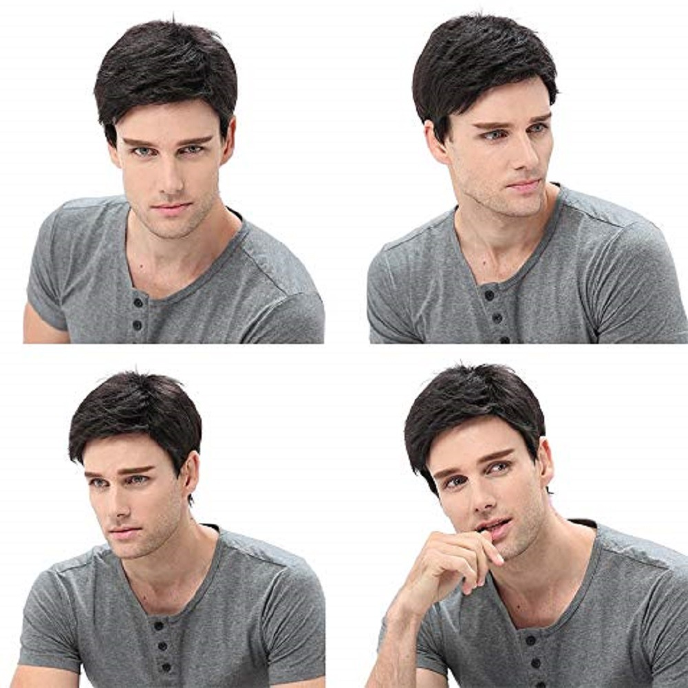 Men Synthetic Short Wigs Wigs  - огляд і ціна Anime Cosplay For Black Guys