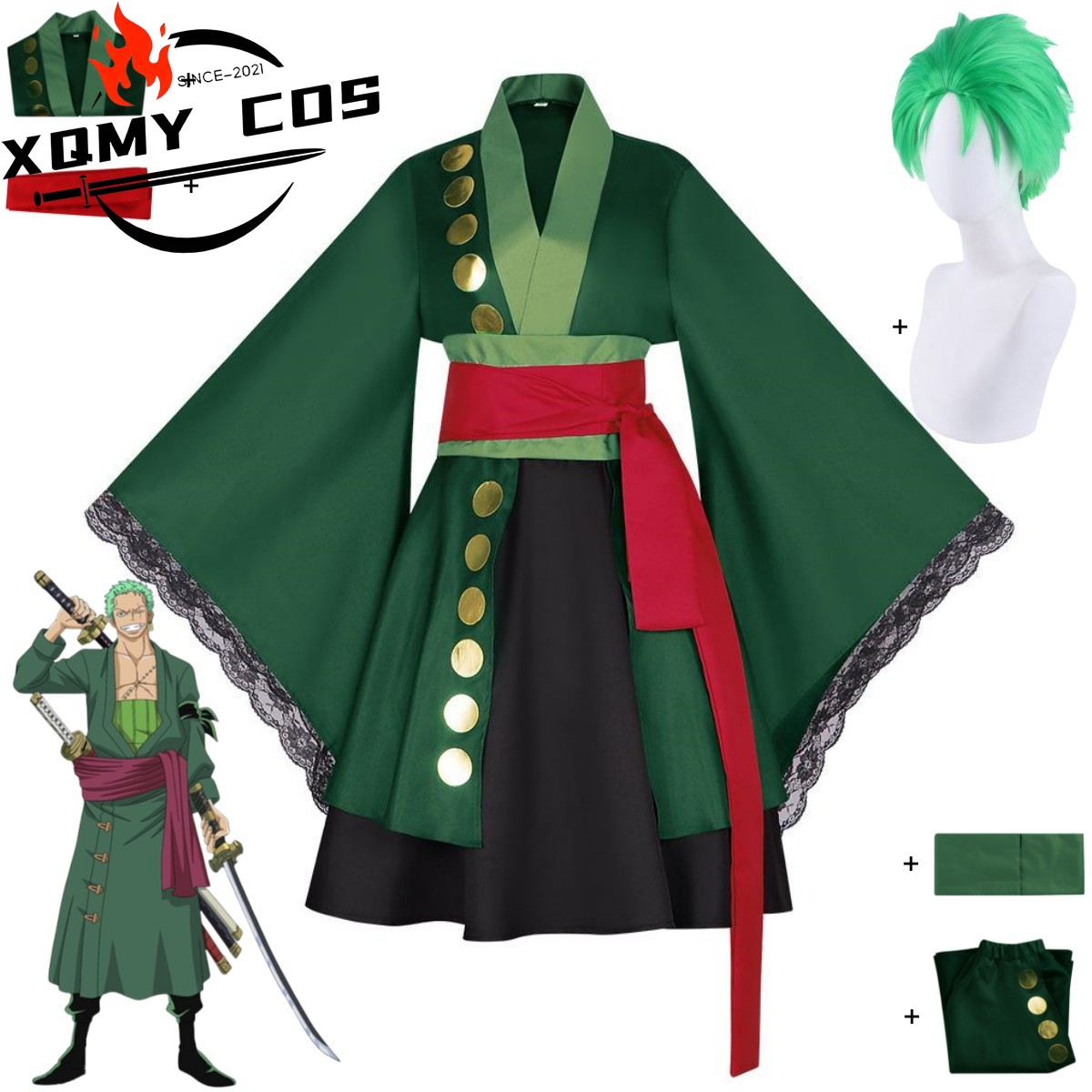 XqAnime Roronoa Zoro Cosplay C - огляд і ціна Anime Zoro Cosplay Female