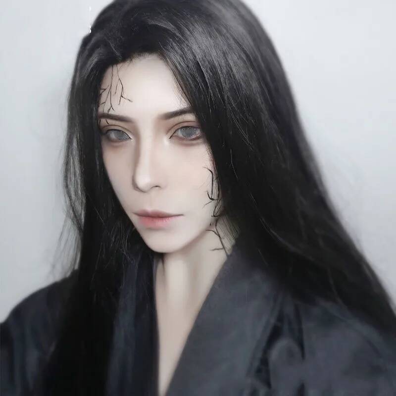 Men Hanfu Long Straight Hair A - огляд і ціна Anime Cosplay Long Hair