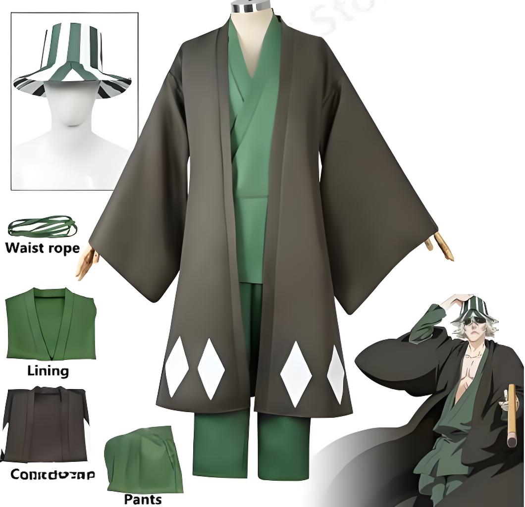 Hot Anime Bleach Cosplay Uraha - огляд і ціна Bleach Captain Coat