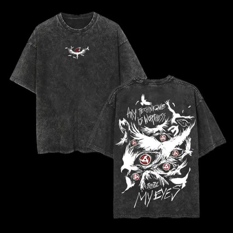 Itachi Crow T Shirt Naruto Men - огляд і ціна Anime Cosplay Quotes