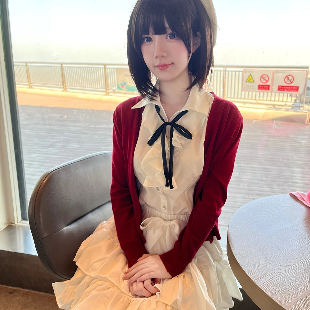 Girl Red Coat Shirt Skirt Set  - огляд і ціна Anime Cosplay Girlfriend