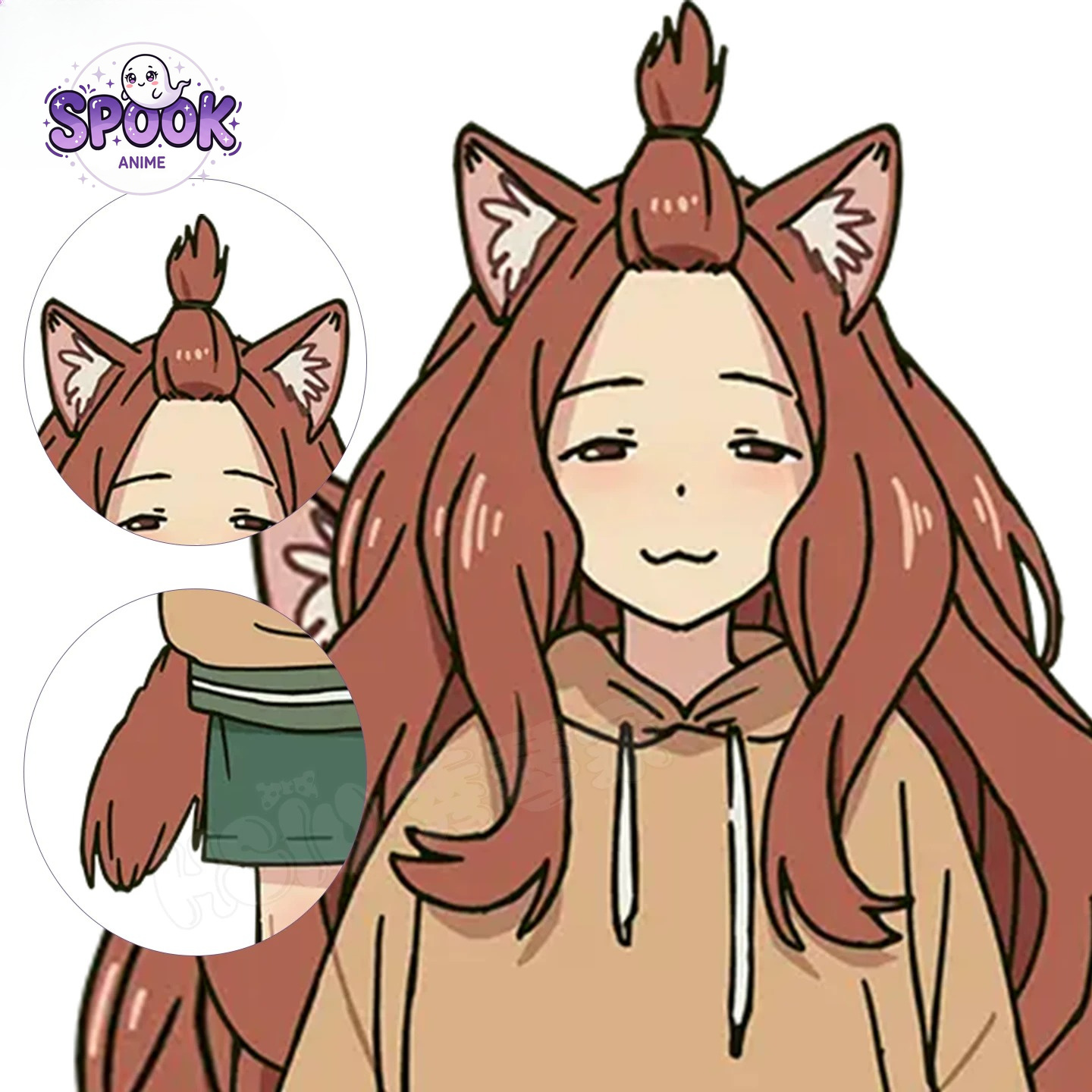 Brown Long Wig Masuko Yaku Nek - огляд і ціна Anime Cosplay Long Hair