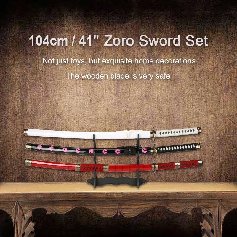 2026 3-pcs Roronoa Zoro Swords - огляд і ціна Anime Cosplay Katana
