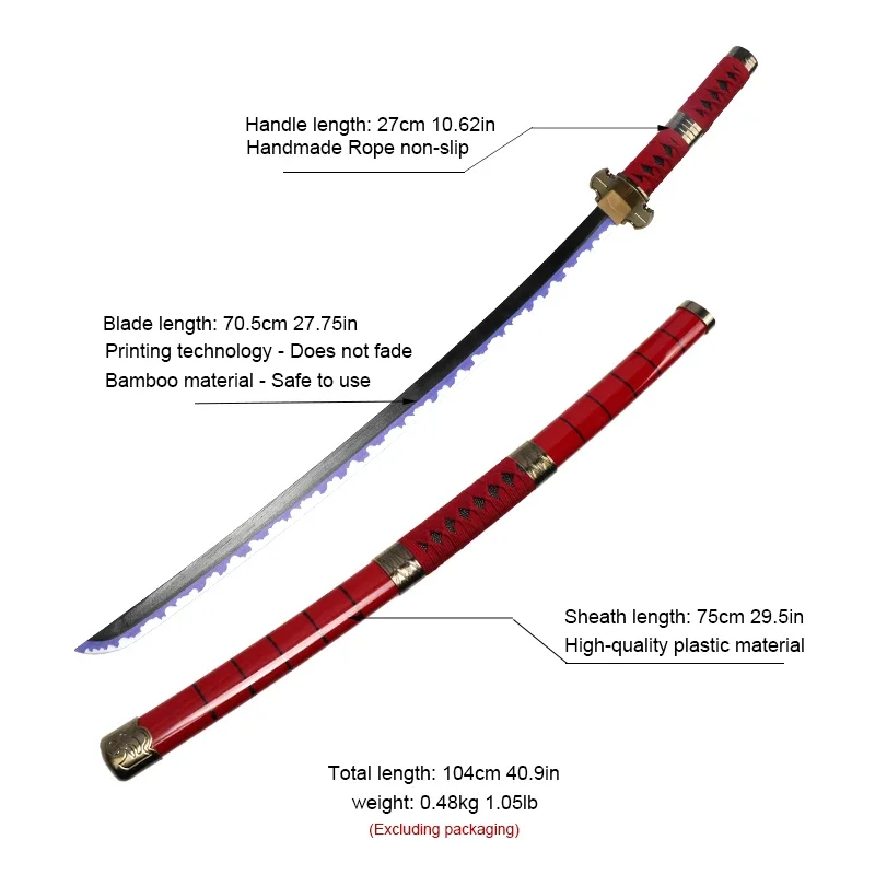 2026 3-pcs Roronoa Zoro Swords - огляд і ціна Anime Cosplay Katana