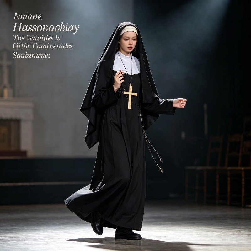 Nun Costume Black Long Dress H - огляд і ціна Anime Cosplay Nun
