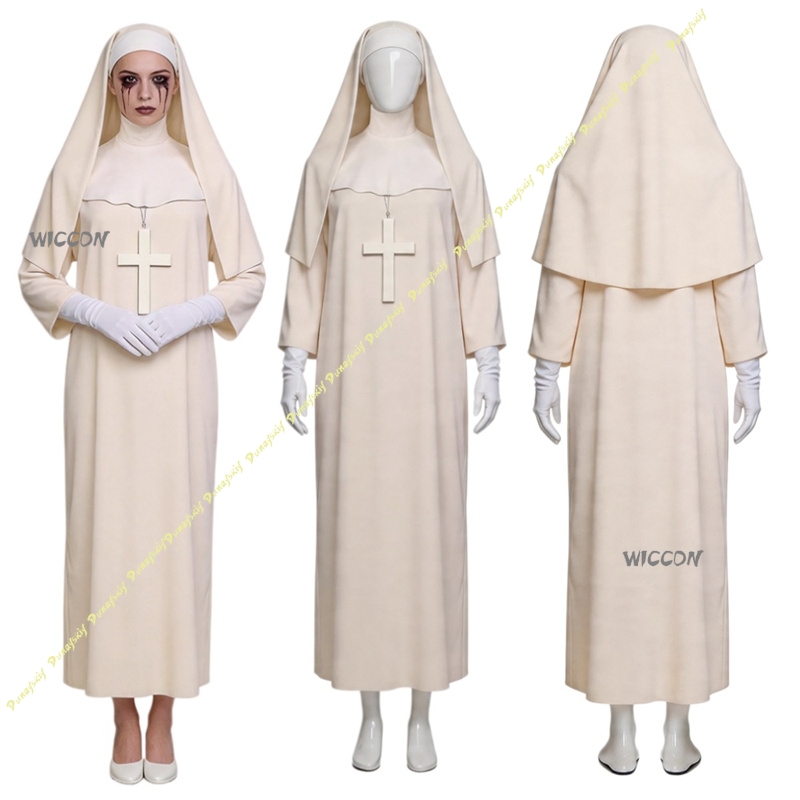 Off White Nun Cosplay Costume  - огляд і ціна Anime Cosplay Nun
