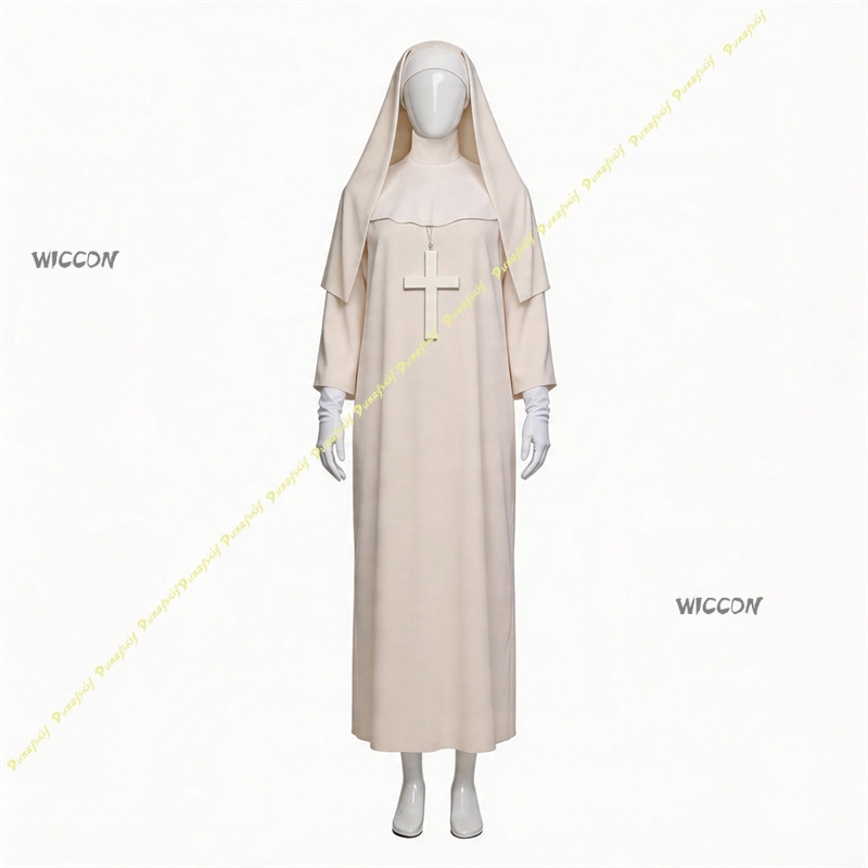 Off White Nun Cosplay Costume  - огляд і ціна Anime Cosplay Nun