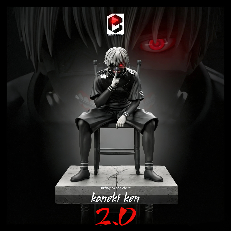 20cm Ken Kaneki Sitting Figure - огляд і ціна Tokyo Ghoul Mask